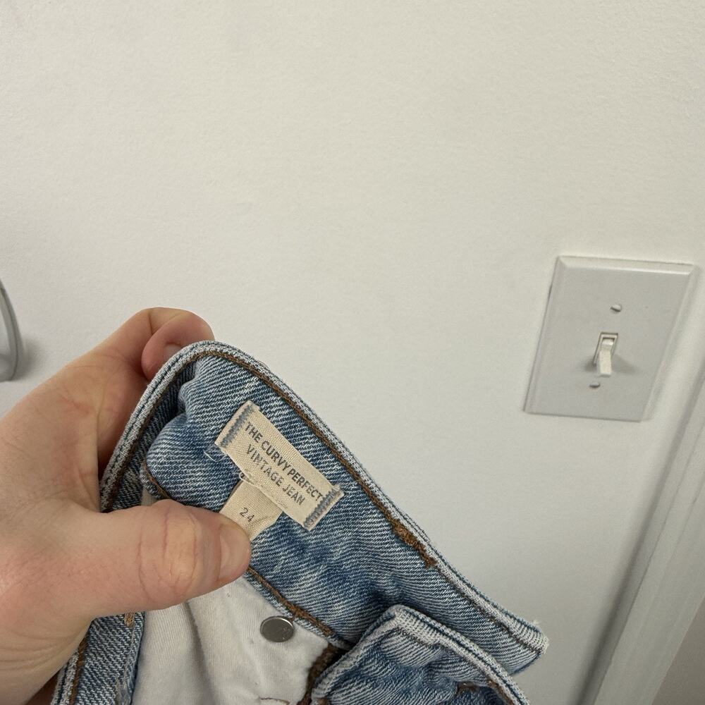Madewell Curvy Perfect Vintage Jean Coney Wash Distressed High Rise Womens 24 - Picture 7 of 9